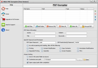 Okdo PDF Encrypter(PDF加密工具) V2.6官方版 高效便捷的PDF文件安全守護(hù)者